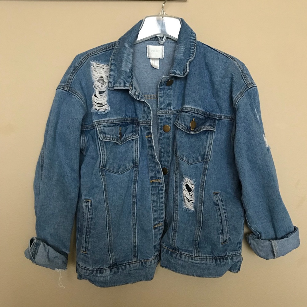 Forever 21 Distressed Denim Jacket